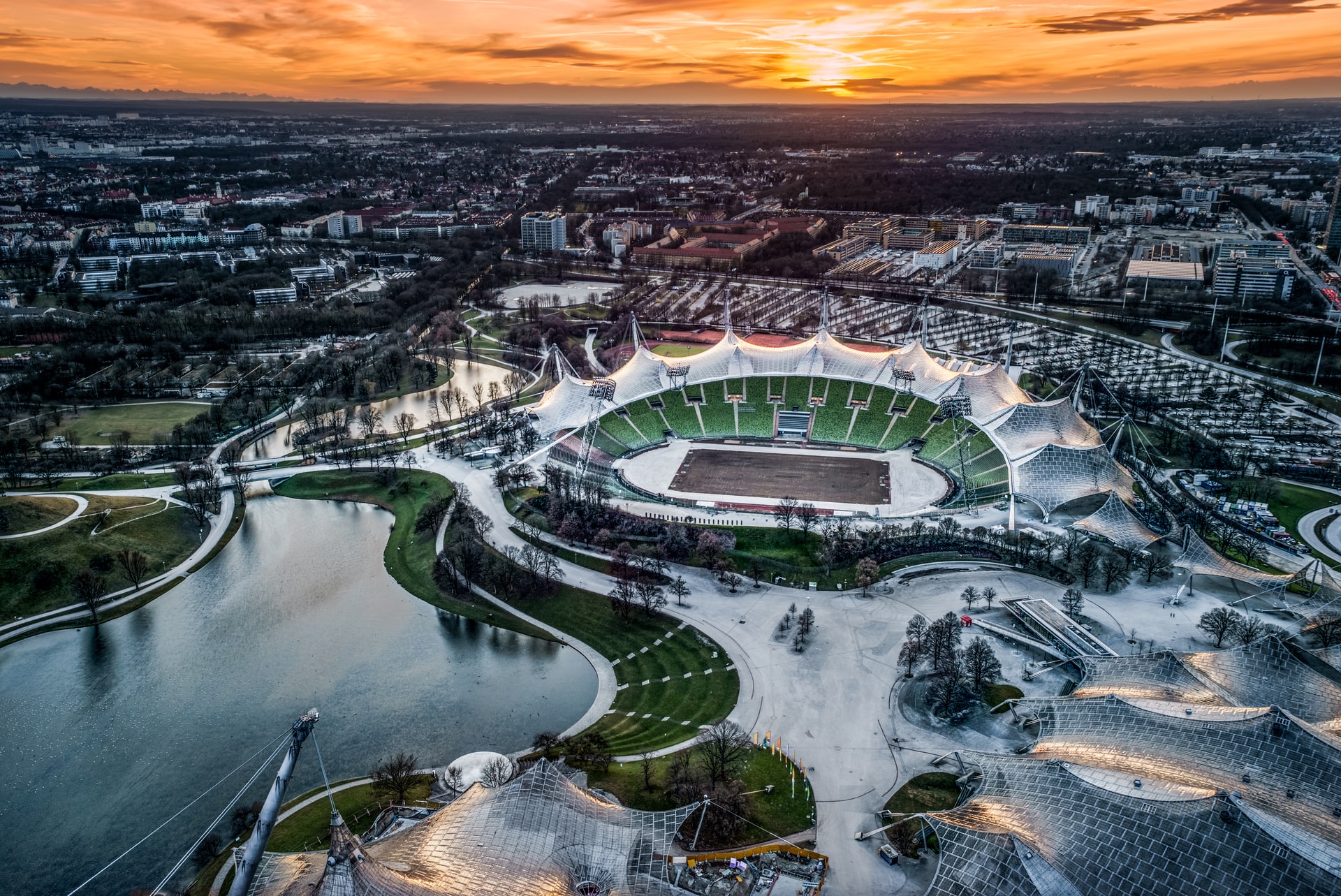 Munich stadium at winter